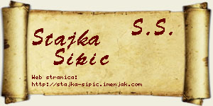 Stajka Šipić vizit kartica